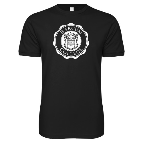  Next Level Black SoftStyle T Shirt - College Seal