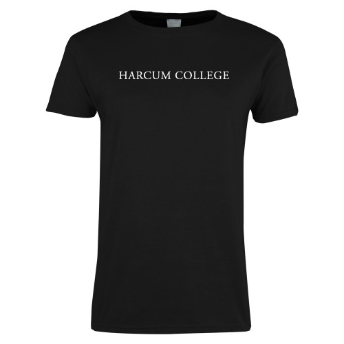  Womens Black Short Sleeve Tee - Harcum College