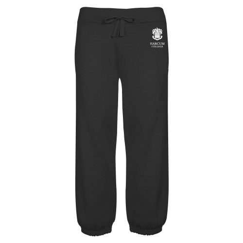  ENZA Womens Black Banded Fleece Capri - Primary Mark