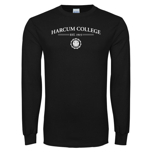  Black Long Sleeve T Shirt - Hacrcum College Est