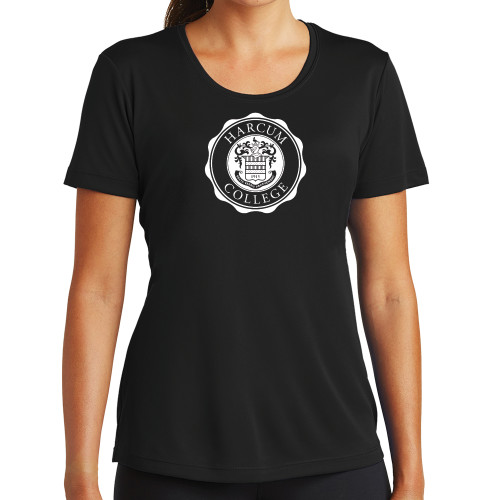  Womens Black Performance Tee - College Seal