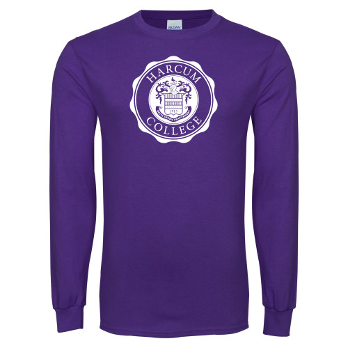  Purple Long Sleeve T Shirt - College Seal