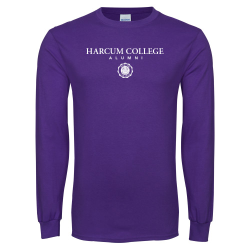  Purple Long Sleeve T Shirt - Harcum College Alumni