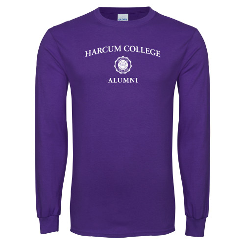  Purple Long Sleeve T Shirt - Harcum College Alumni