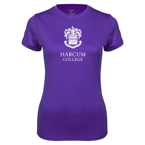  Womens Purple Performance Tee - Primary Mark