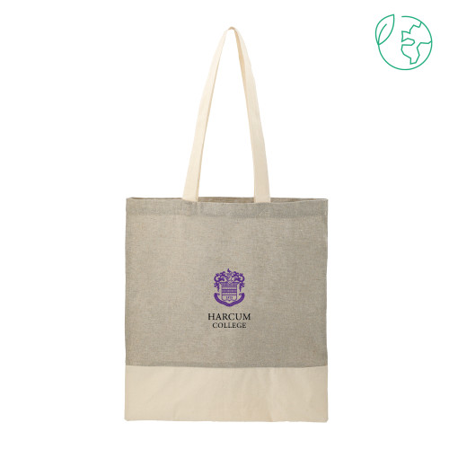  Split Recycled Grey Cotton Twill Convention Tote - Primary Mark
