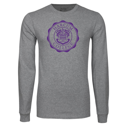  Grey Long Sleeve T Shirt - College Seal