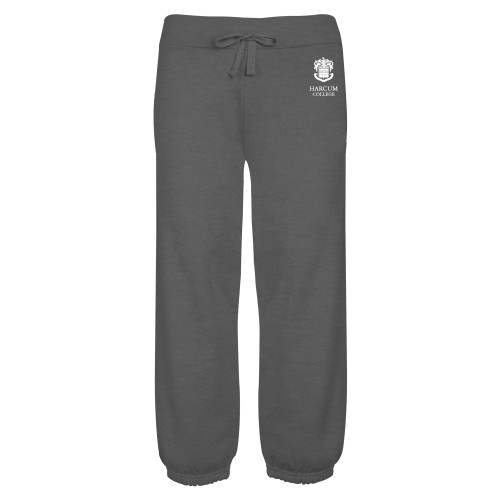  ENZA Womens Dark Heather Banded Fleece Capri - Primary Mark