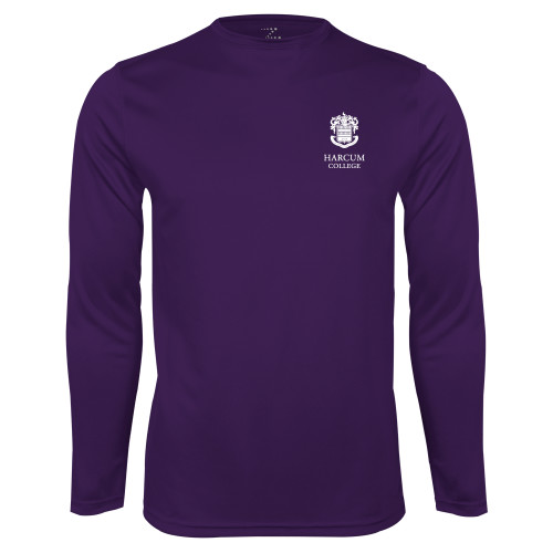  Purple Performance Long Sleeve Shirt - Primary Mark
