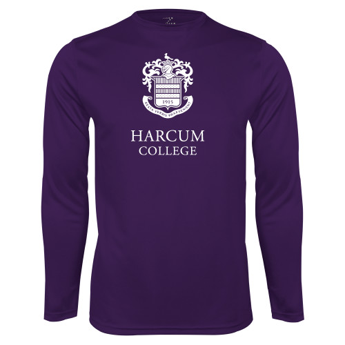  Purple Performance Long Sleeve Shirt - Primary Mark