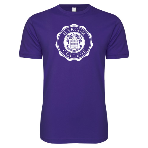 Next Level Purple SoftStyle T Shirt - College Seal