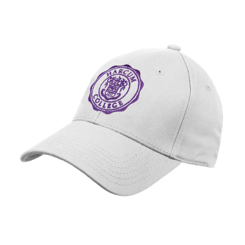  White Structured Adjustable Pro Style Hat - College Seal