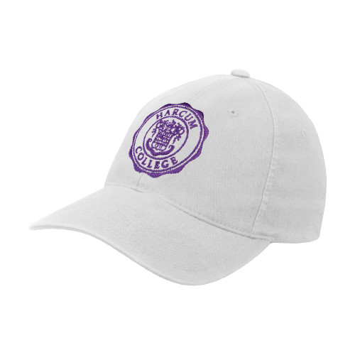  White Flexfit Structured Low Profile Hat - College Seal