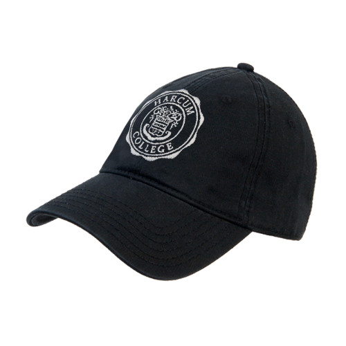  Black Unstructured Adjustable Low Profile Hat - College Seal