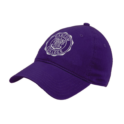  Purple Unstructured Adjustable Low Profile Hat - College Seal
