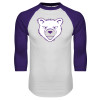 Thumbnail image for  White/Purple Raglan Baseball T Shirt