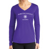 Thumbnail image for  Womens Purple Performance Long Sleeve V Neck Shirt