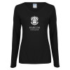 Thumbnail image for  Womens Black Long Sleeve V Neck Tee 