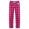 Thumbnail image for  Womens Dark Fuchsia/White Flannel Pajama Pant