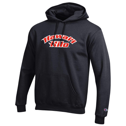  Champion Black Fleece Hoodie - Hawaii at Hilo Arched
