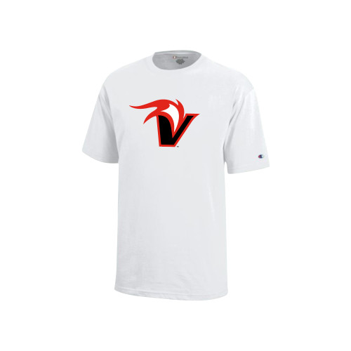  Champion Youth White Short Sleeve Tee - Fire and Sail