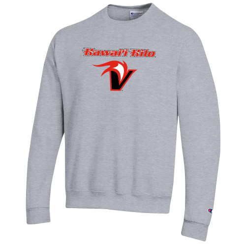  Champion Heather Grey Fleece Crew - Hawaii Hilo V