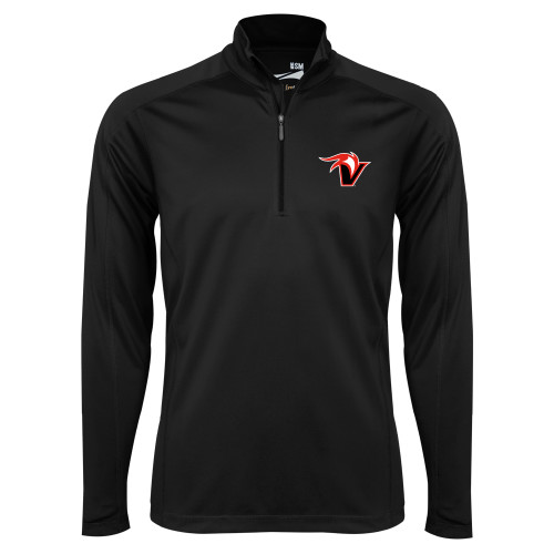  Syntrel Black Interlock 1/4 Zip - Fire and Sail