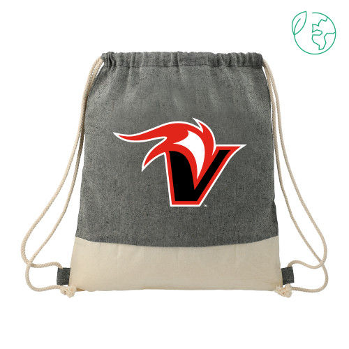  Split Recycled Cotton Natural/Black Drawstring Bag - Fire and Sail
