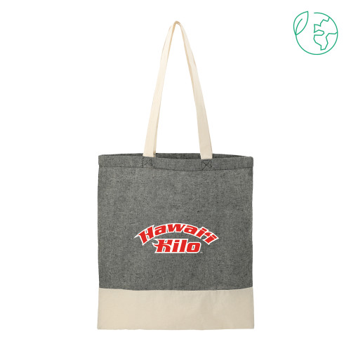  Split Recycled Black Cotton Twill Convention Tote - Hawaii at Hilo Arched