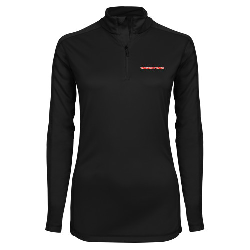  Syntrel Womens Black Interlock 1/4 Zip - Hawaii Hilo Flat