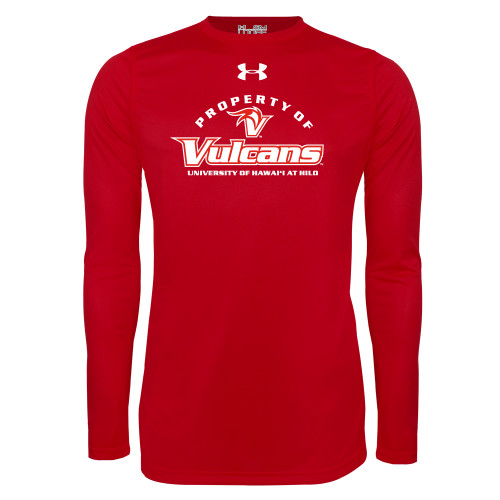  Under Armour Red Long Sleeve Tech Tee - Property of Vulcans