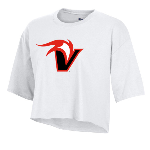  Champion Womens White Crop Tee - Fire and Sail