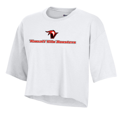 Champion Womens White Crop Tee - HH Boosters Horizontal