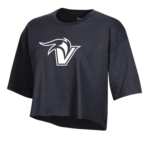  Champion Womens Black Crop Tee - Fire and Sail