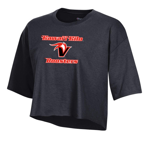  Champion Womens Black Crop Tee - HH Boosters Stacked