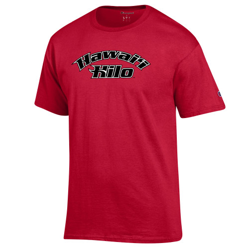  Champion Scarlet Red T Shirt - Hawaii at Hilo Arched