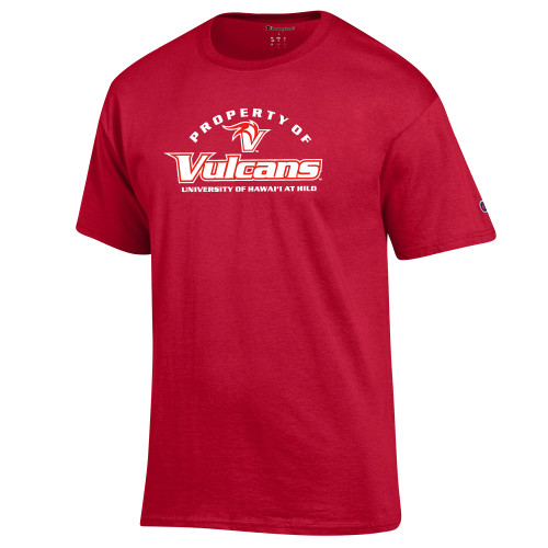  Champion Scarlet Red T Shirt - Property of Vulcans