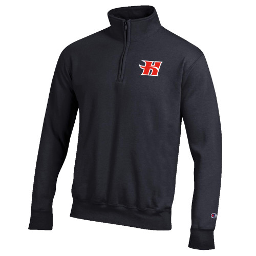  Champion Black Fleece 1/4 Zip - Flaming H