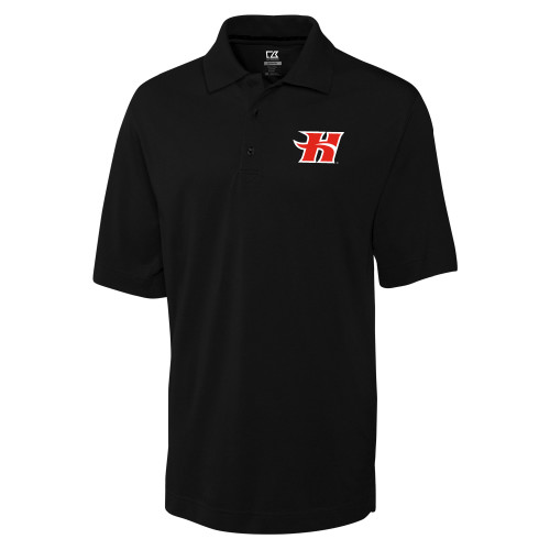  C&B Black Advantage TriBlend Pique Polo - Flaming H