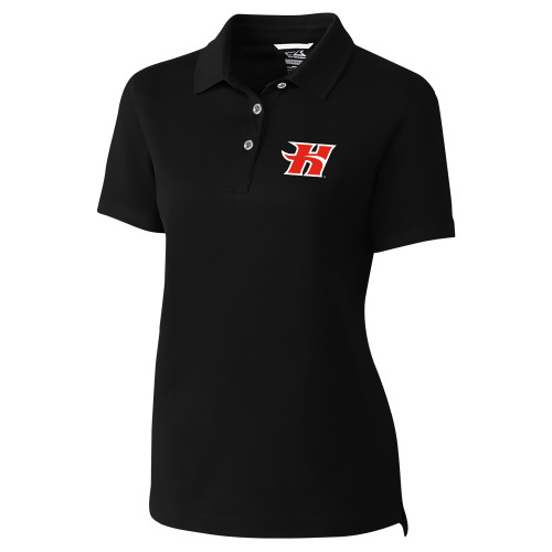  C&B Womens Black Advantage Polo - Flaming H