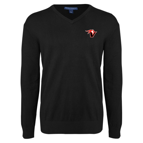  Black VNeck Sweater - Fire and Sail