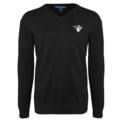  Black VNeck Sweater - Fire and Sail