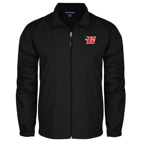  Black Full Zip Wind Jacket - Flaming H