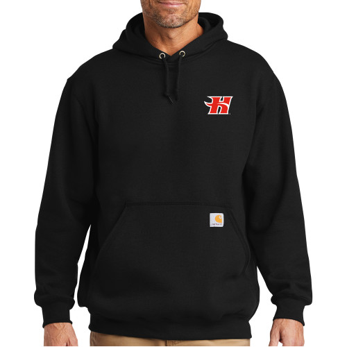  Carhartt Black Midweight Hoodie - Flaming H