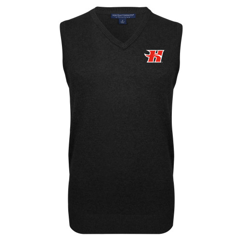  Black VNeck Sweater Vest - Flaming H