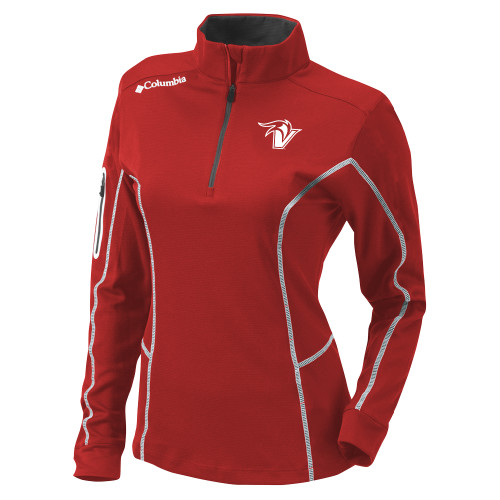  Columbia Womens Omni Wick Red 1/4 Zip - Fire and Sail
