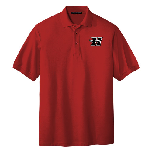  Red Silk Touch Polo - Flaming H