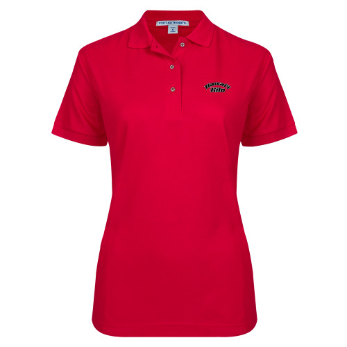  Womens Silk Touch Red Pique Polo - Hawaii Hilo Arched