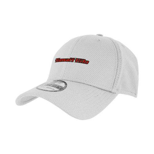  New Era White Diamond Era 39Thirty Stretch Fit Hat - Hawaii Hilo Flat