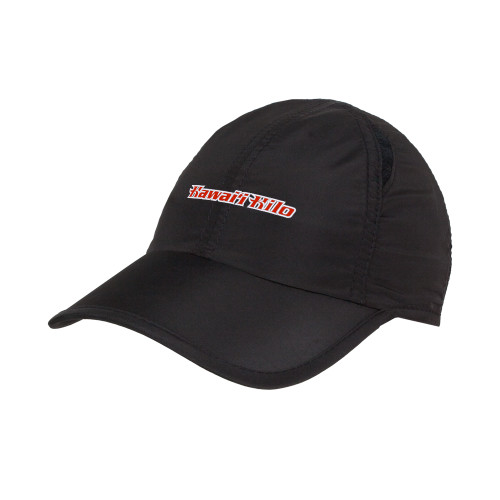  Womens Black Performance Cap - Hawaii Hilo Flat